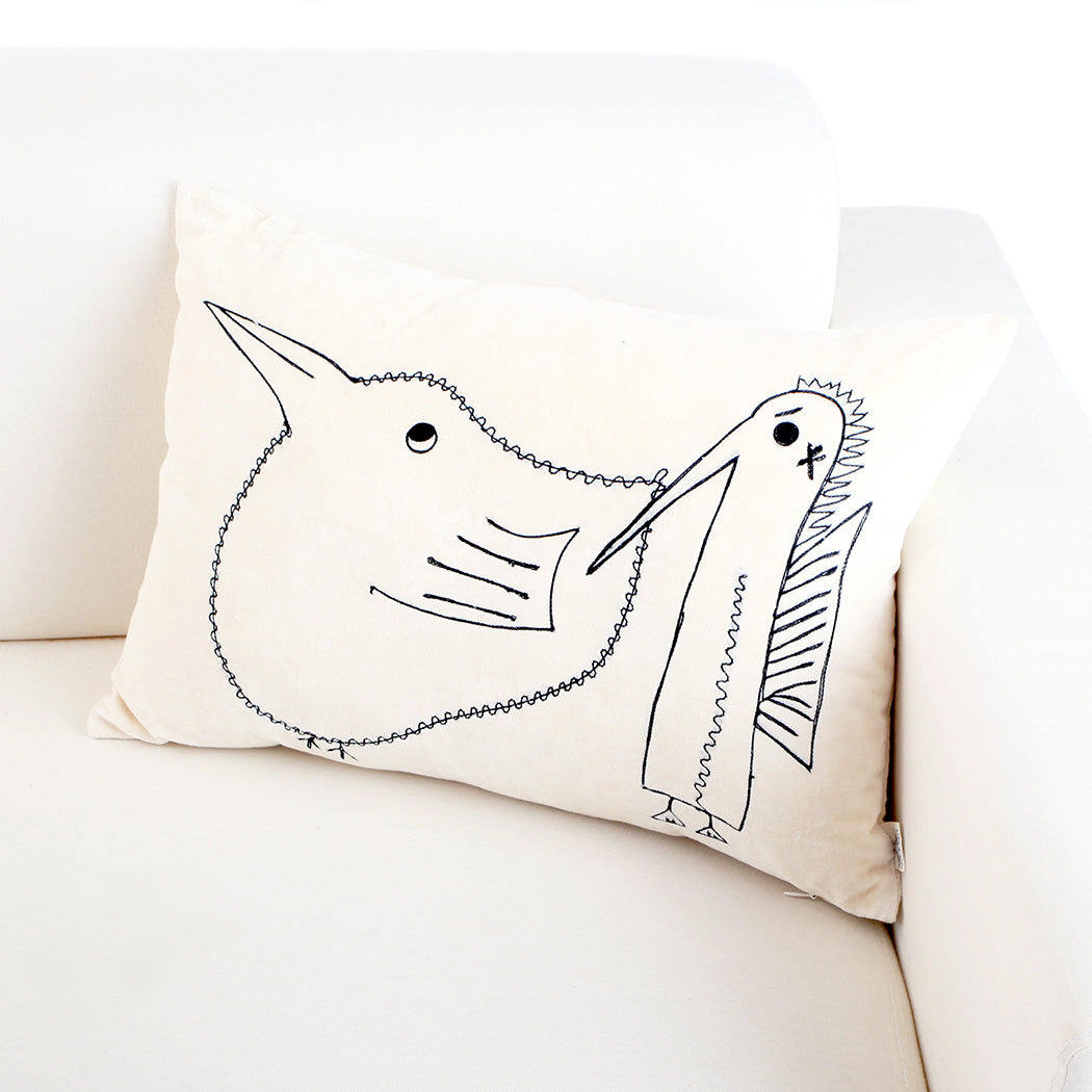 Pecking Birds Cushion cover